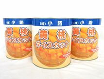 送料300円(税込)■az442■◎缶詰 天狗 黄桃 ダイスカット シラップづけ 業務用 3000g 3缶【シンオク】_画像1