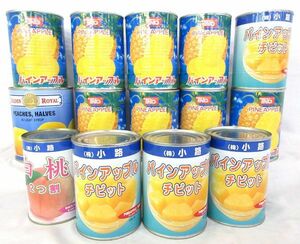 送料300円(税込)■az573■◎缶詰(パインアップル・白桃 等) 4種 14缶【シンオク】