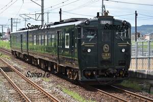 【鉄道写真】JR九州 キハ47形 特急かわせみやませみ　＠富合　L版　(商品番号176)