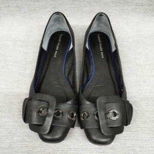 K779 tsumori chisato WALK ツモリチサト ウォーク パンプス フラットシューズ キレイ目 オフィス レディース ブラック サイズ 23.5cm