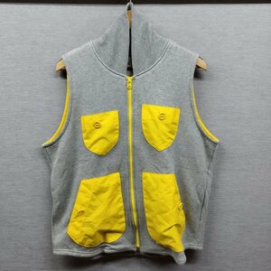 L30 CHEESY BADchi-ji-bado the best sweat Zip up pocket yellow reverse side nappy feather woven cotton nylon Layered gray L