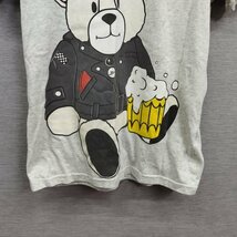 L41 JOYRICH ジョイリッチ Tシャツ カットソー 半袖 クルーネック クマ ビール プリント レディース グレー サイズ S オールシーズン_画像6