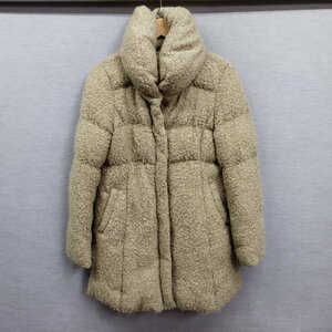 L131 ROSE BUD Rose Bud down coat volume collar protection against cold outer lady's beige free size small face effect 