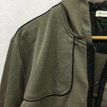 L250 Ermenegildo Zegna ジップアップ パーカー XXL グレー カーキ 大きいサイズ リブ ブルゾン フーデット エルメネジルド ゼニア_画像3