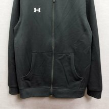 L278 UNDER ARMOUR スウェット パーカー XXL 2XL ブラック ジップアップ チームUA スポーツ トレーニング ジム アンダーアーマー_画像3