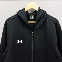 L278 UNDER ARMOUR スウェット パーカー XXL 2XL ブラック ジップアップ チームUA スポーツ トレーニング ジム アンダーアーマー_画像2