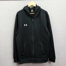 L278 UNDER ARMOUR スウェット パーカー XXL 2XL ブラック ジップアップ チームUA スポーツ トレーニング ジム アンダーアーマー_画像1