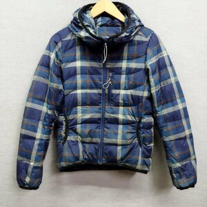 L301 Phenix Down Jacket S Navy Check Hoodet