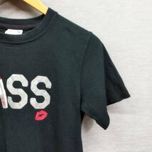 L331 X-girl 半袖 Tシャツ 1 ブラック KISS プリント 口紅 リップスティック クルーネック ストリート カジュアル エックスガール_画像3