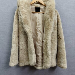 L431 MERCURYDUO fake eko fur coat free size beige group f-teto casual outer Mercury Duo 