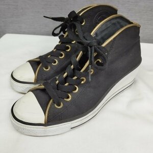 L589 CONVERSE コンバース オールスター ヒールアップ スニーカー 厚底 ブラック キャンバス レディース サイズ 23 カジュアル ALLSTAR