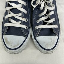 L596 CONVERSE コンバース ハイカット スニーカー オールスター ネイビー 24.5cm ALL STAR キャンバス カジュアル 古着 定番 人気_画像8