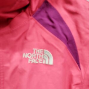 L650 THE NORTH FACE ノースフェイス TNF キッズ ピンク レッド マウンテンパーカー ナイロン シェル HYVENT アウトドア サイズ S/Pの画像4