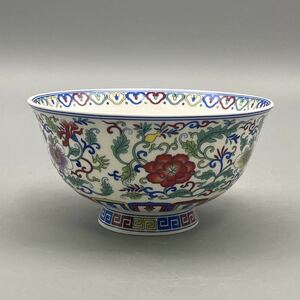 中国美術 大清乾隆年製款 茶碗 琺瑯彩 粉彩 唐物