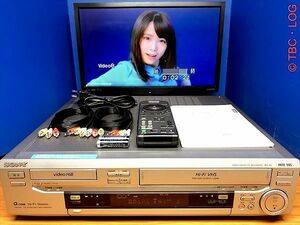 【動作保証】★SONY 8mm/Hi8 VHS ビデオカセットレコーダー WV-H6 ★動作良好★Wデッキ対応リモコン付き★