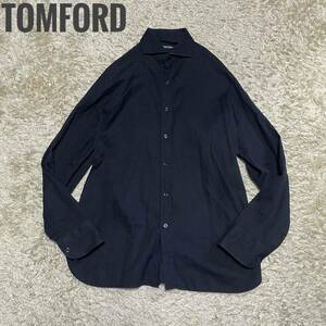 【希少】トムフォード ラグジュアリーシャツ 長袖シャツ ブラック XL