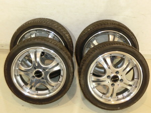 1円スタート タイヤホイール4本 Eurodesign sport 165/50/15 5j offset45? PCD100 4穴 直接引き取り対応可能 11 ABC33★