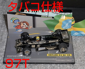 タバコ仕様 セナコレ 30 1/43 ロータス ルノー 97T セナ 1985 LOTUS RENAULT セニーニャ SENNA