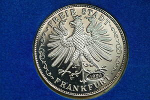 ★希少 美品 Frankfurt Guilder of 1854,Silver. 重量12.99g アンティークコイン ヴィンテージ ケース付★