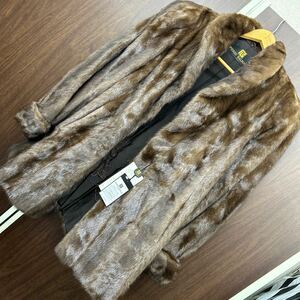 37. ★タグ付き★ 毛皮 SAGA MINK サガミンク　PIERRE BALMAIN ピエールバルマン　ファーコート ハーフコート　リアルファー アウター