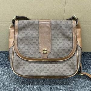 347◎1円スタート◎GUCCI グッチ オールドグッチ ショルダーバッグ キャンバス 001.41.4425 ブラウン系 レディース【101103】