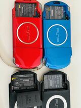 〇Y70 PSP本体 まとめて4台 ジャンク PSP1000/PSP3000 ブラック レッド ブルー _画像6