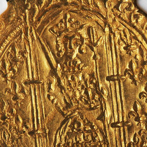 1364-1380 フランス シャルル5世 フランカピエ金貨 アンティークコイン 金 NGC MS64の画像10