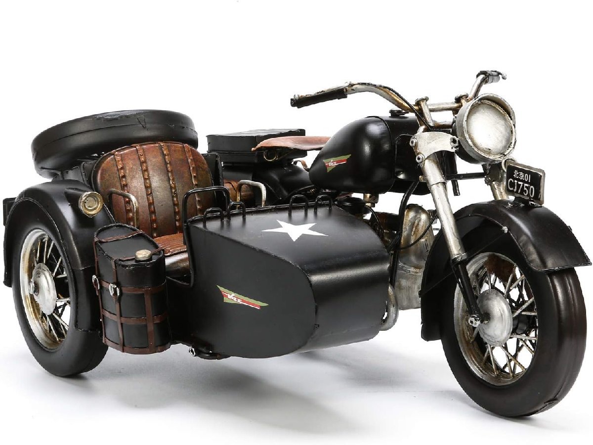 長江750 ヴィンテージバイク 36センチ大型サイズ スチール模型 デラックス版 ハンドメイド完成品 CJ-750 ージ インテリア ハンドクラフト, ホビー, カルチャー, ハンドクラフト, 手工芸, その他