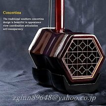 二胡 Erhu プロ楽器 手彫りの民族楽器 2弦バイオリンフィドル弦楽器 アクセサリーのフルセット+ピアノケース_画像4