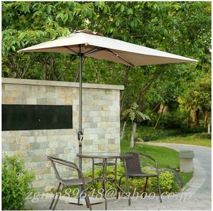  garden parasol outdoors. rectangle. half minute, folding type. putty .o garden parasol 250×130 cm