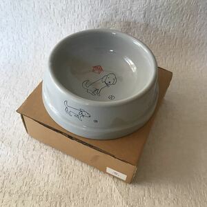 c780-6.... food bowls dog pet accessories . plate TANBAYA×E.NANAE ceramics one Chan . is . tableware bowl in photograph box . cushioning . to coil 60cm shipping 