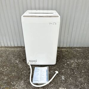 【美品】 SHARP シャープ 全自動電気洗濯機 ES-GE6E-T 洗濯機 6.0Kg 2021年製