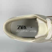 新品 ZARA ジャーマントレーナー 27.5cm 43 メンズ ザラ スニーカー シューズ ローカット PUレザー タグ付き_画像6