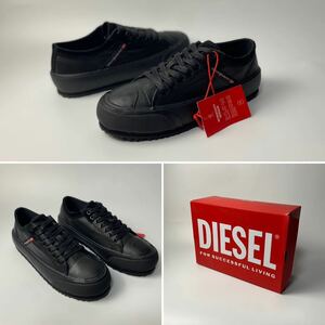 未使用品 DIESEL S-PRINCIPIA LOW 27.0cm 42 メンズ ディーゼル 本革 厚底 スニーカー シューズ ローカット 7ホール 正規