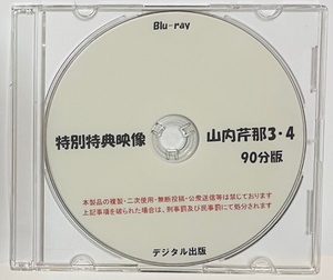 Blu-ray 特別特典映像 山内芹那 3・4 90分版。 ブルーレイ デジタル出版。競泳水着。