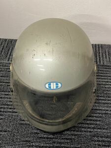新井広武 アライヒロタケ TX-1 シルバー サイズC 59-62cm フルフェイスヘルメット 当時物 族ヘル 現状品