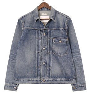 Ron Herman / T-Back Denim Jacket ロンハーマン ダメージ加工 ペイント加工 1stタイプ Tバック デニム ジャケット Gジャン 表記サイズS