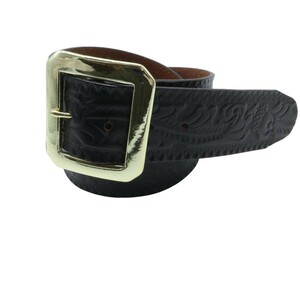 ACE WESTERN BELTS / 450 エース ウエスタン ベルト エンボス加工 レザーベルト 表記サイズ34