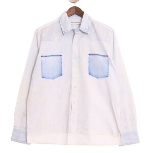 未使用品 OUR LEGACY / WESTERN SHIRT LIGHT PAINT DENIM PRINT アワーレガシー ライトペイント プリント ウエスタン シャツ 表記サイズ44