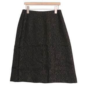 未使用品 Needles / C.C. Skirt - CU/R/PE Lame Leopard Jq ニードルズ バックジップ ラメ入り レオパード柄 スカート 表記サイズ1