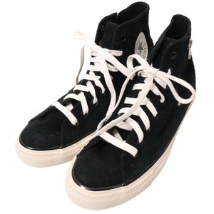 SINME × CONVERSE / ALL STAR US Z HI シンメ コンバース サイドジップ スエード スニーカー ブラック 表記サイズ8