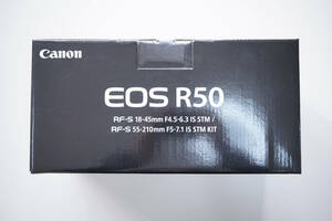 [新品未使用] Canon EOS R50 ダブルズームキット ブラック RF-S18-45mm F4.5-6.3 IS STM RF-S55-210mm F5-7.1 IS STM キヤノン