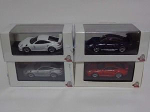 1/64【スパーク】ポルシェ911GT3　2016　白・銀・濃紫・橙　4台（難あり）