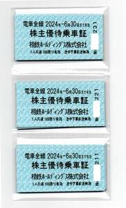 相模鉄道(相鉄)　株主優待乗車証（キップ）-　３０　枚♪