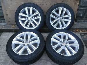 38.バリ山◆トヨタ純正クラウンアルミ◆ヨコハマ アイスガードiG50PLUS 215/55R17 5穴 17×7.5J ＋40 PCD114.3 　8分山～