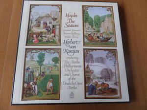 米エンジェル盤3枚組状態良好品カラヤン・ベルリンフィルハーモニーの名録音ハイドン・オラトリオ( 四季)全曲ヤノヴイッツ他の歌手陣も充実