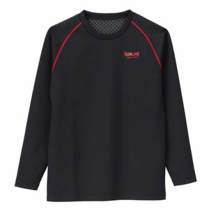 サンライン NEWTERAX HOTクルーネックアンダーシャツ　SUW-04209 カラー：レッド サイズ:LL