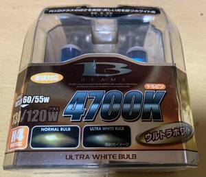 ミラリード　車検対応　BEAMS 4700K H4／H4U バルブ　ウルトラホワイト　動作未確認