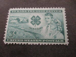 *** America 1952 year [ 4H Club ] single one-side unused NH glue have ***