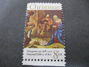 Art hand Auction ★★ Amerika 1971 [Weihnachtsbriefmarke (Giorgiones Anbetung der Hirten)] Einzelstück, ungebraucht, NH mit Kleber ★★ Religiöse Malerei/Kunst, Antiquität, Sammlung, Briefmarke, Postkarte, Nordamerika